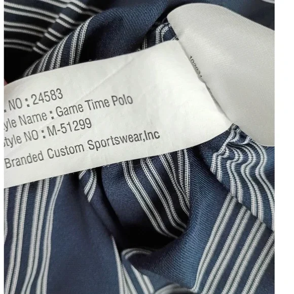 Nike USA Hockey Polo Mens XXL Blue Striped Dri-FIT Game Time M-51299 Excellent - Picture 6 of 10